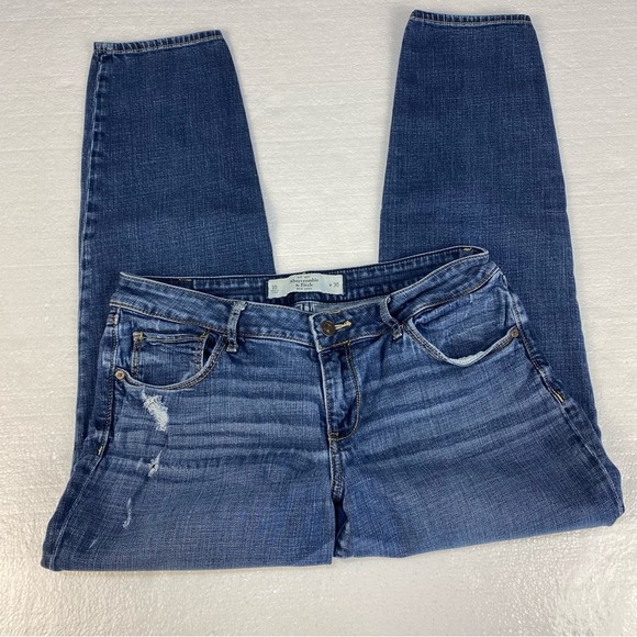 Abercrombie & Fitch Factory Distressed High Rise Womens Size 10 Jeans 27" Inseam - Picture 5 of 5